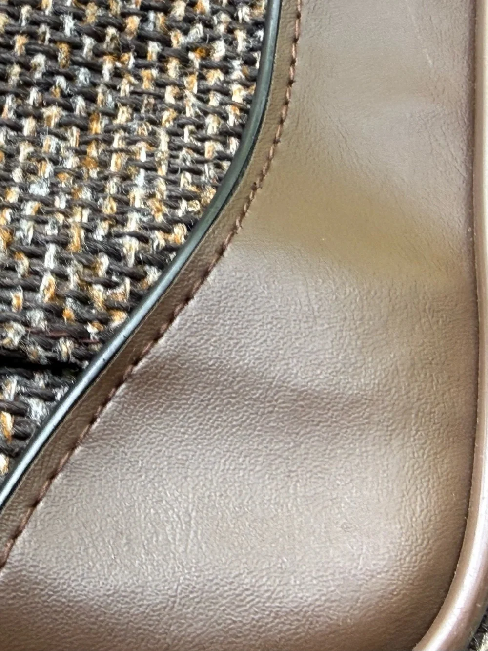 American Tourister Brown Tweed Crossbody Shoulder Bag Travel